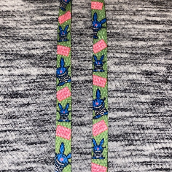 2 Pairs of Y2K Shoelaces Happy Bunny “Cute But Psycho” and Pink / Blue Stripe - Picture 13 of 16
